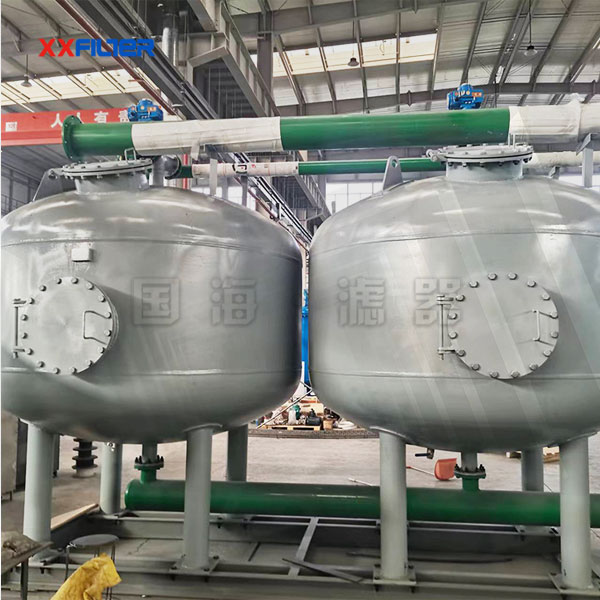 河水過濾兩罐并聯淺層砂過濾器